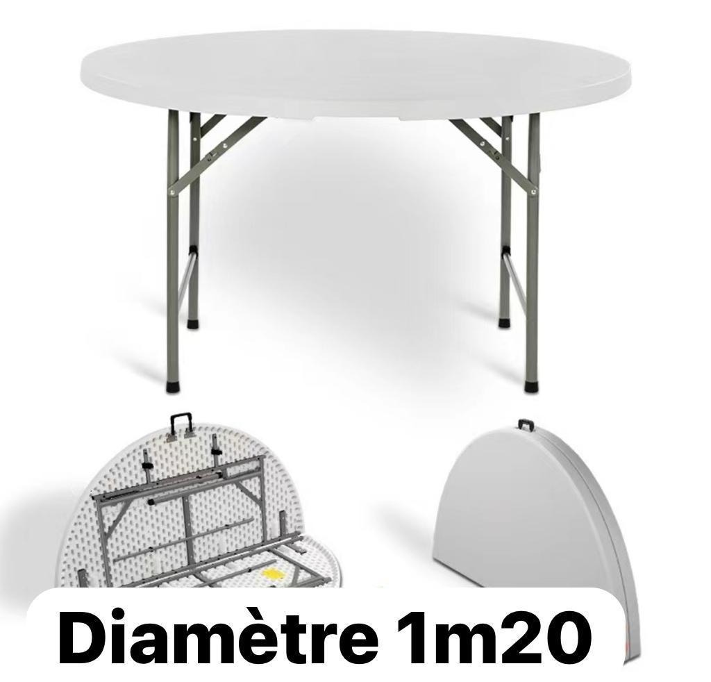 Table Pliable Ronde, Organisateur D'évènement Ou Traiteur, Table Ronde Multi-Usage