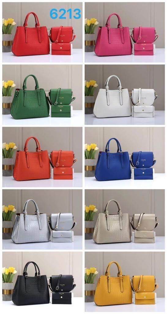 Ensemble 3 Sacs, À Main En Cuir Pur Pour Femmes, Accessoire De Styliste Avec Noms De Marque, Nouvelle Collection, Celine