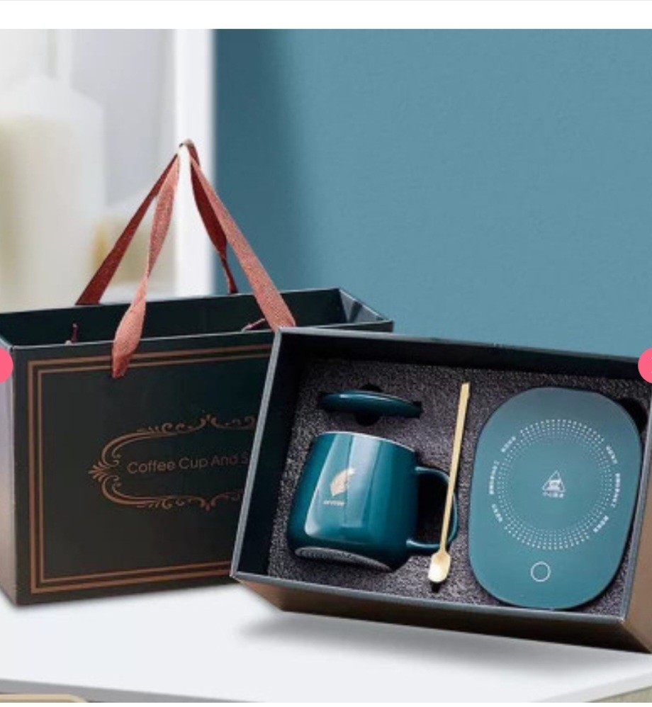 Tasse Electrique en Céramique  avec Coussin Chauffant, pour Boisson-Café-Lait