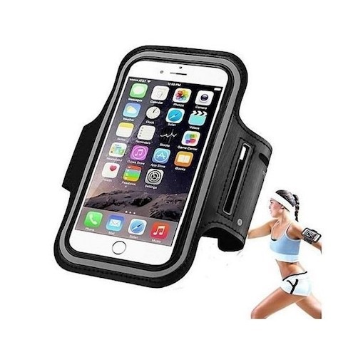 Brassard de sport fitness etanche noir anti-sueur