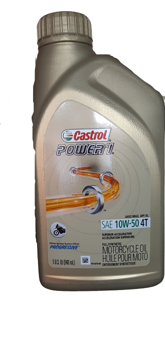 Castrol Power 1 SAE 10W-50 Huile De Moto 4 Temps - 946 Millilitre