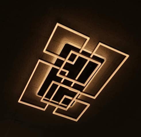 Lustre LED carré pour décor Maison