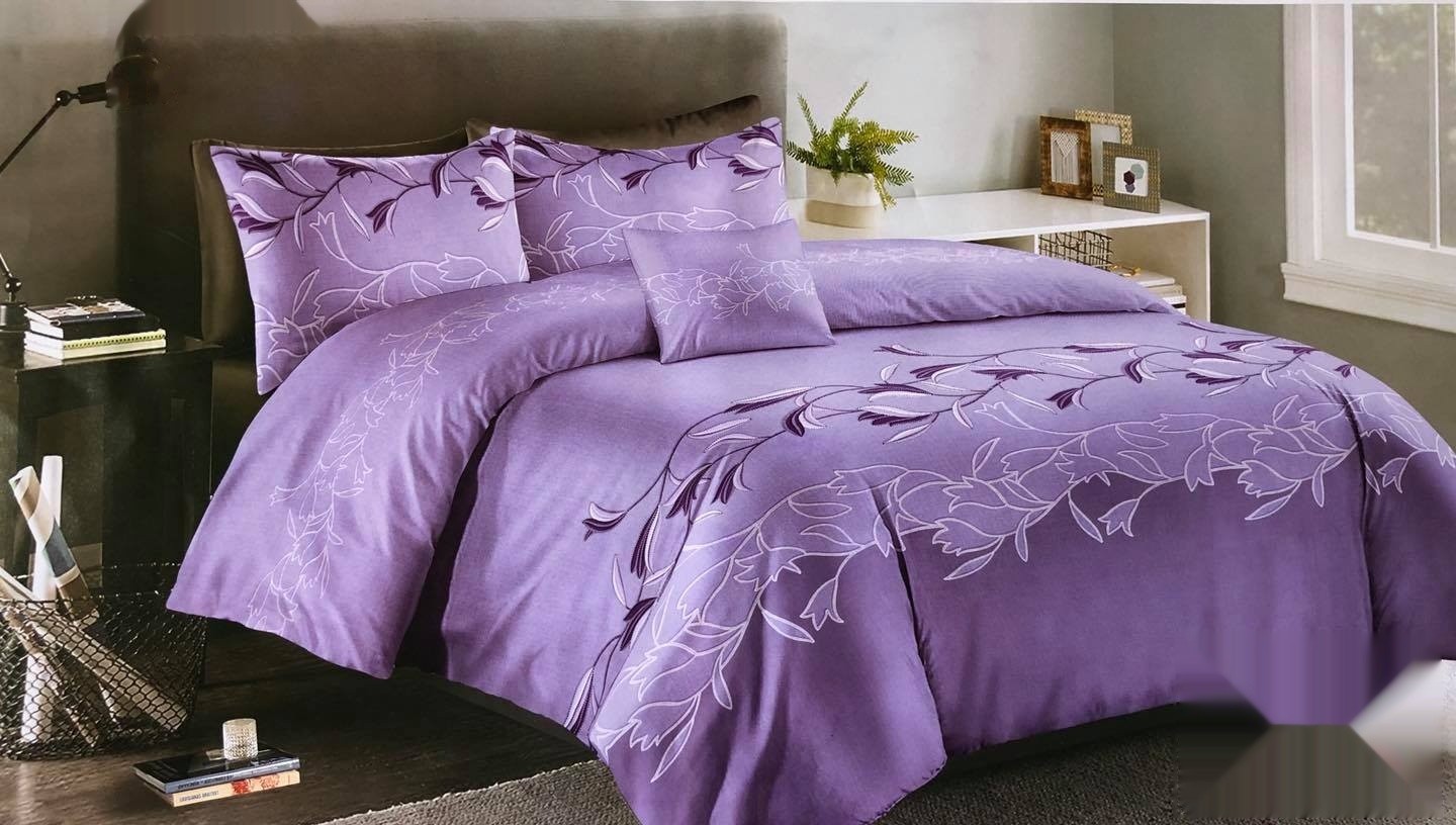 Ensemble 6 Pièces Drap Et Une Housse De Couette Vide Et 4 Taie D’oreillers