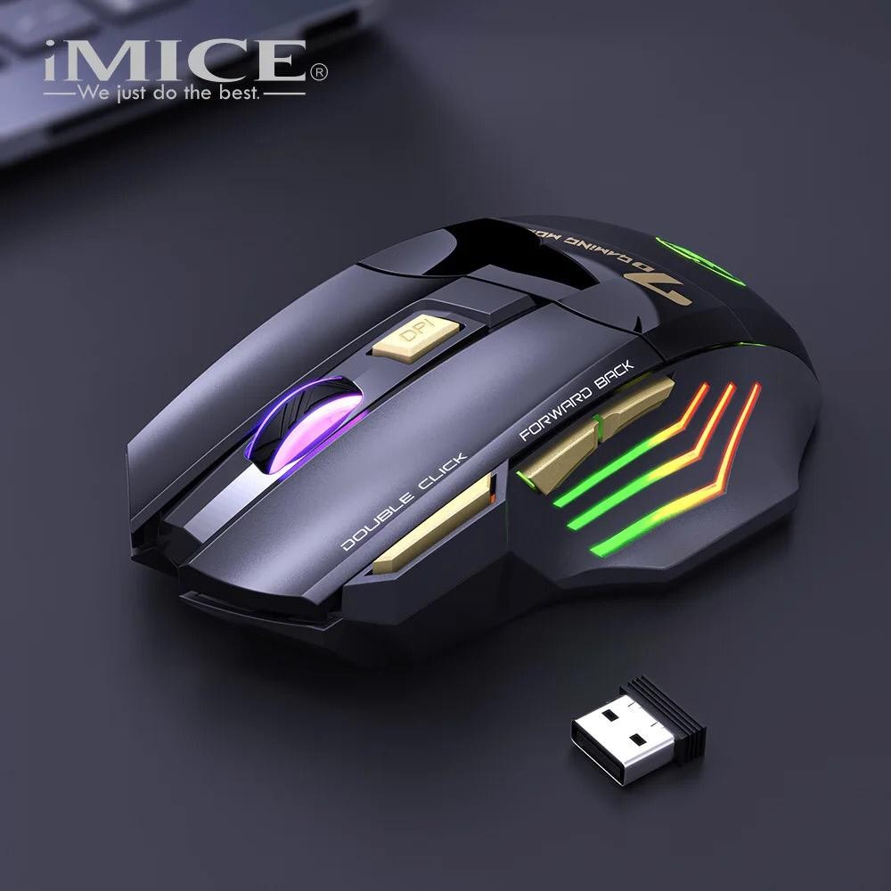 Souris gamer GW-X7 + Bluetooth, Résolution Optique 1200-2400-3200DPI, Souris rvb Sans Fil Adopte Un Design 3D Antidérapant, S'adapte Mieux À Votre Main Et Vous Permet De Tenir La Souris Fermement
