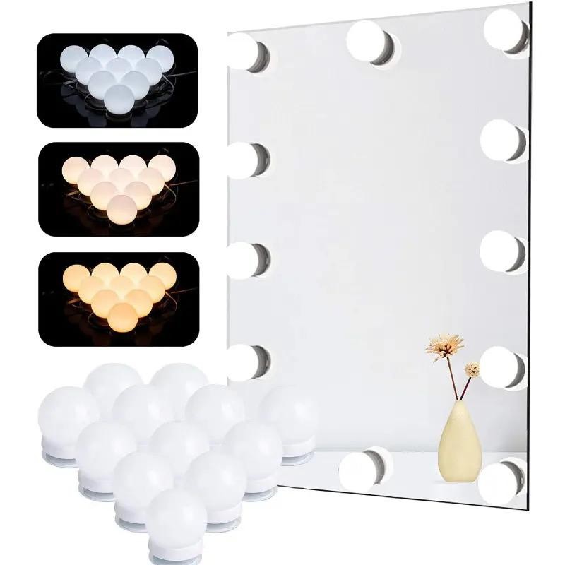 Miroir Lumière Led 10 Lampe, 3 Modes Couleurs Hollywood Maquillage