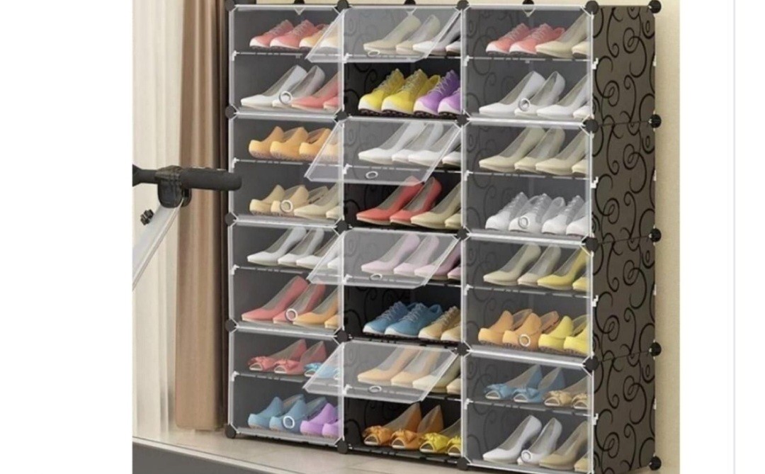 Rangements de Chaussures 48 Paires en Plastique