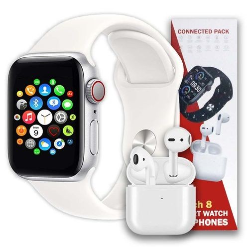 Smart Watch T55 PRO MAX + Écouteurs Bluetooth Sans Fil + Bracelets