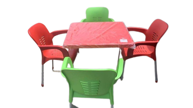 Ensemble Table À Manger En Plastique Et 4 Chaises