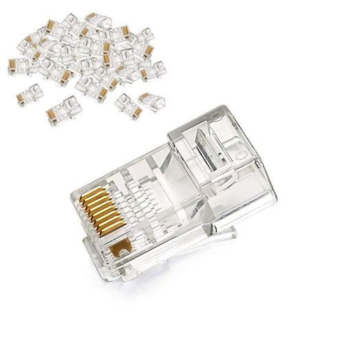 Connecteur RJ45 - 100 Pièces - Cat 6e RJ45 blindé connecteur à sertir RJ45 8P8