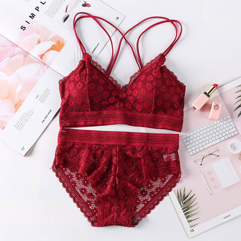 Ensemble Soutien-Gorge et Slip en Dentelle pour Femme