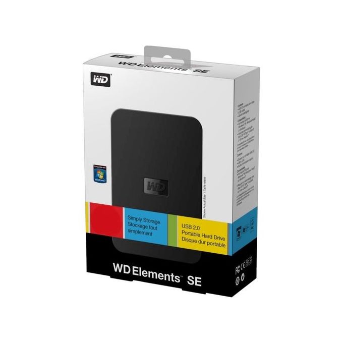 WD Boitier Externe Disque Dur USB 2.0 - USB 3.0 - Noir