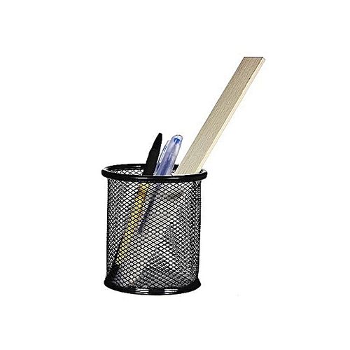 Boîte Pot à Crayons Mental Porte Stylo Rangement Papeterie Bureau Mesh Filet